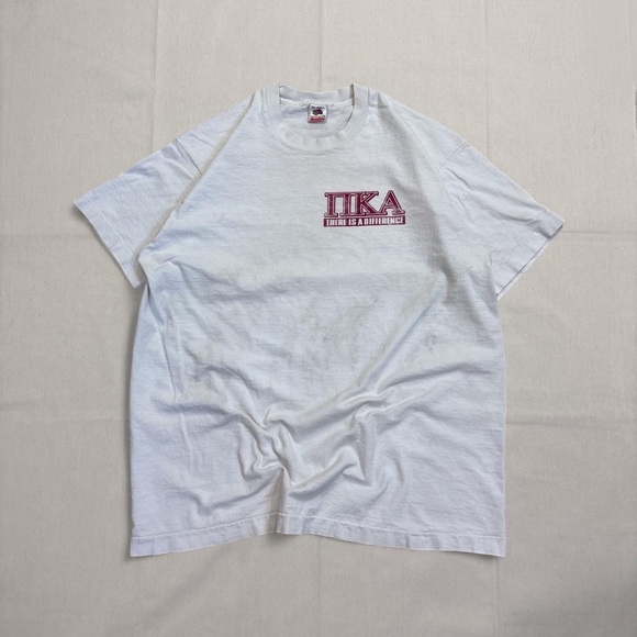 Men’s Vintage 90s Fruit of the Loom Pi Kappa Alpha single stitch graphic tee - Picture 1 of 7